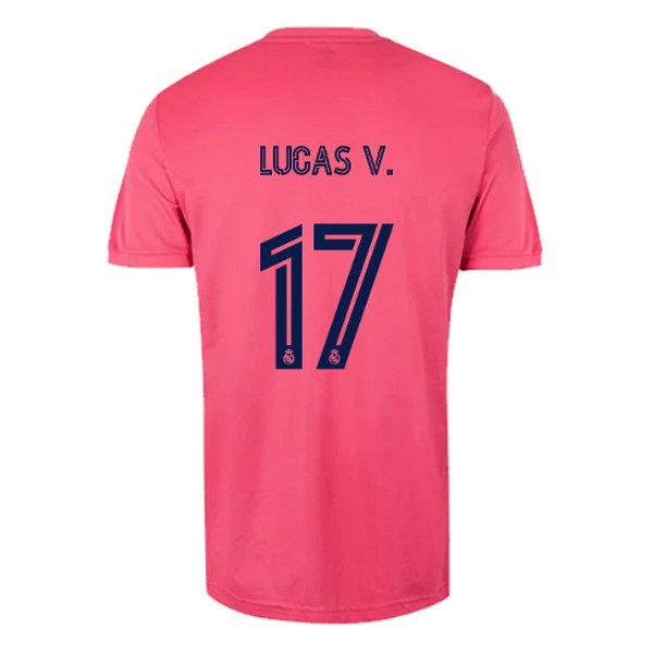 Camiseta Real Madrid 2ª Kit NO.17 Lucas V. 2020 2021 Rosa